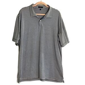 Peter Millar Crown Crafted Polo Shirt - Size XXL Blue and White Striped